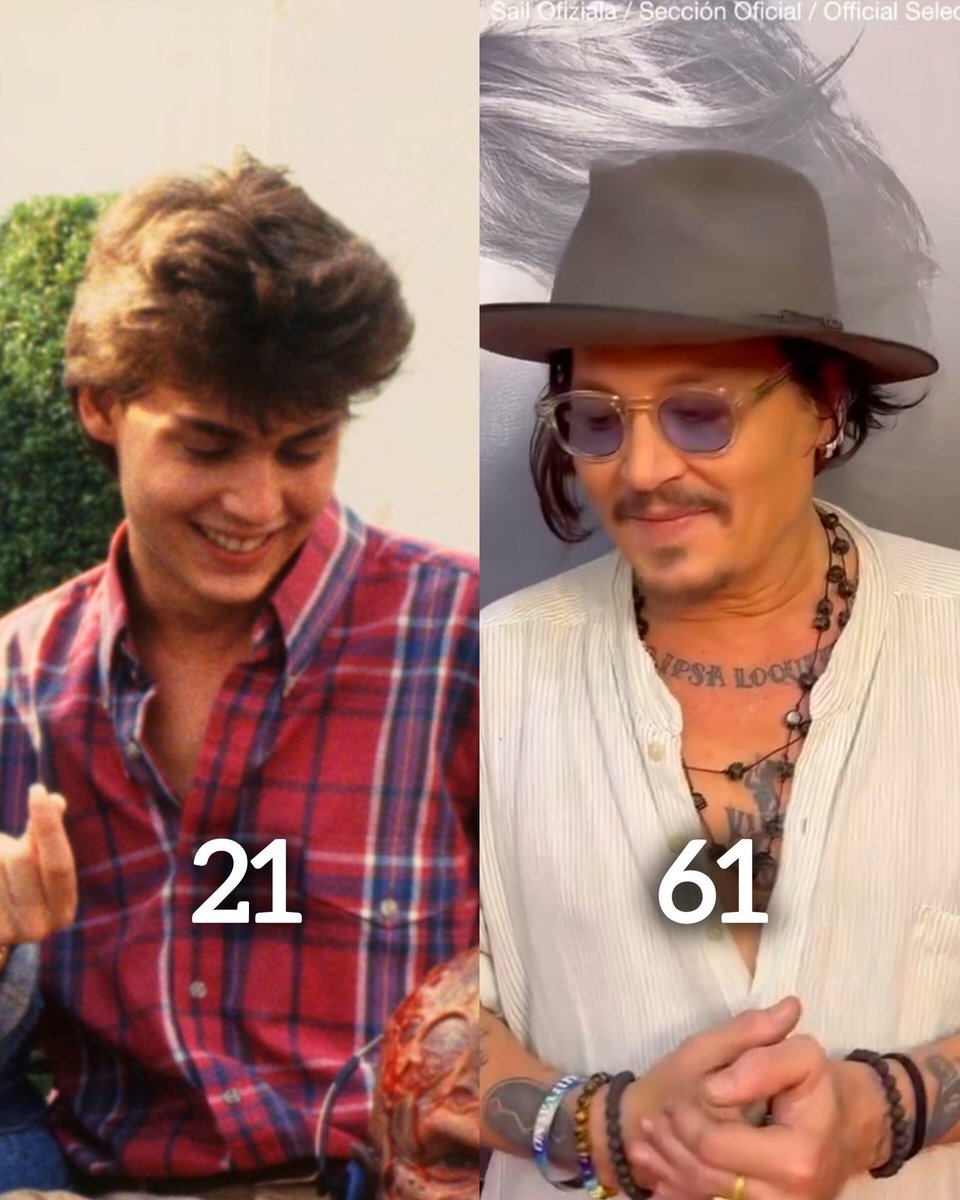 ✨️ Johnny Depp at 21 and 61.

#IStandWithJohnnyDepp