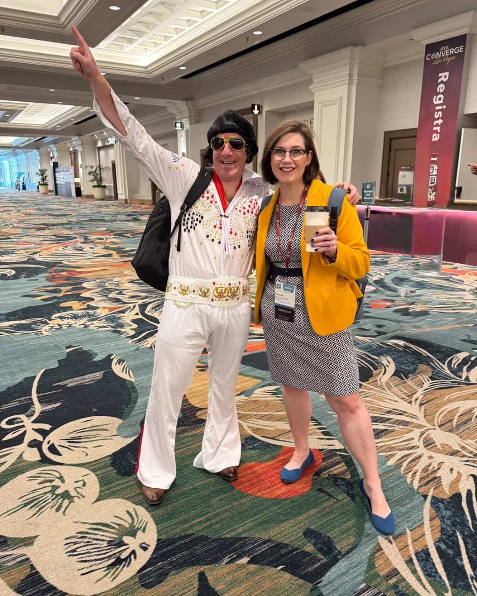 SocietyHospMed's tweet photo. Another fun-filled day at #SHMConverge25! Even Elvis was in the building. 🕺🎉 
See you again tomorrow for more learning and memories to be made! https://t.co/IskXd32WQ0