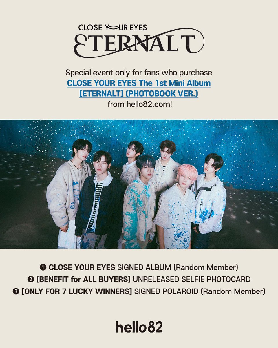 🚨] SIGNED ALBUM ✍️ CLOSE YOUR EYES The 1st Mini Album [ETERNALT