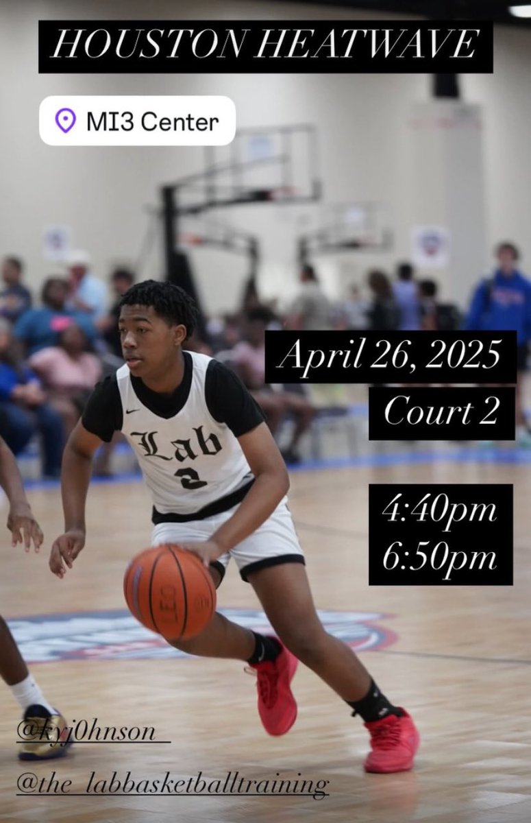 ky5johnson's tweet photo. @HiTopHoops Houston Heatwave see you Saturday! #TheLabBasketball #17U https://t.co/7alXKhW7Pu
