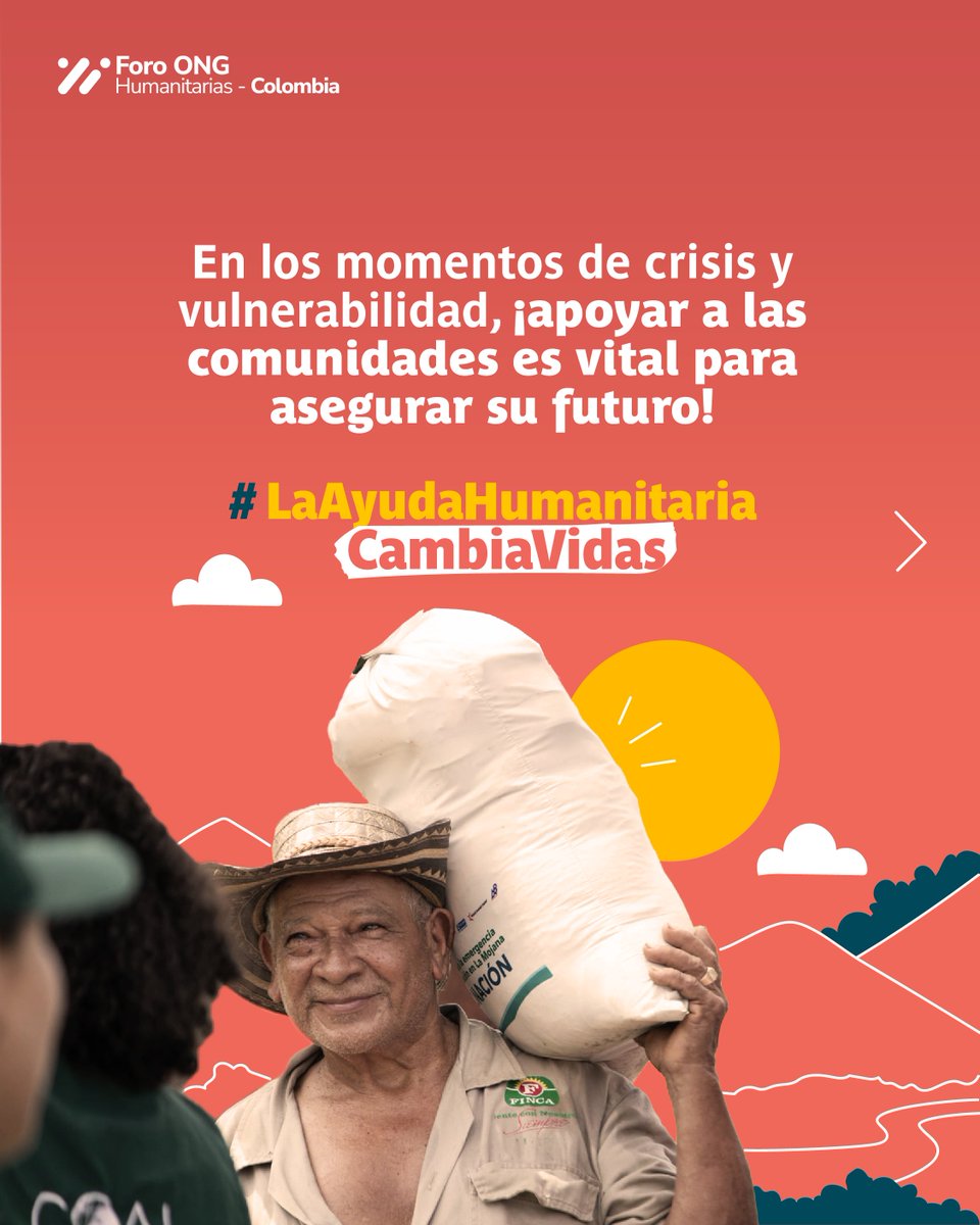 HumanitarianCol's tweet image. La ayuda humanitaria apoya a las comunidades a superar las crisis, reconstruir su vida y activar su economía. A través de la ayuda humanitaria y se estima que más de 12 millones de personas requieren asistencia en el 2025.

#LaAyudaHumanitariaCambiaVidas #ForoONGHumanitarias