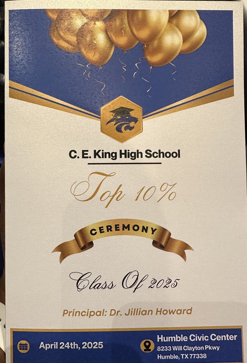 DrTiffanyWilson's tweet image. ⭐️C.E. King H.S. Top 10% Banquet⭐️

Congratulation @_ladydeehoops on your continued success! We are extremely proud of you! 🥰

#GodsPlan #Top5Precent #Number44 #ScholarAthlete #TrustTheProcess