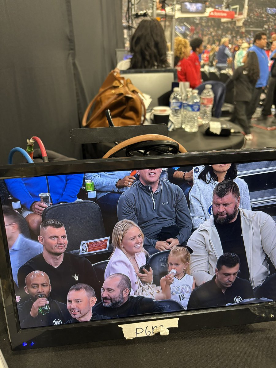 The royal family of Denver is sitting right behind the Nuggets bench for Game 3 in LA