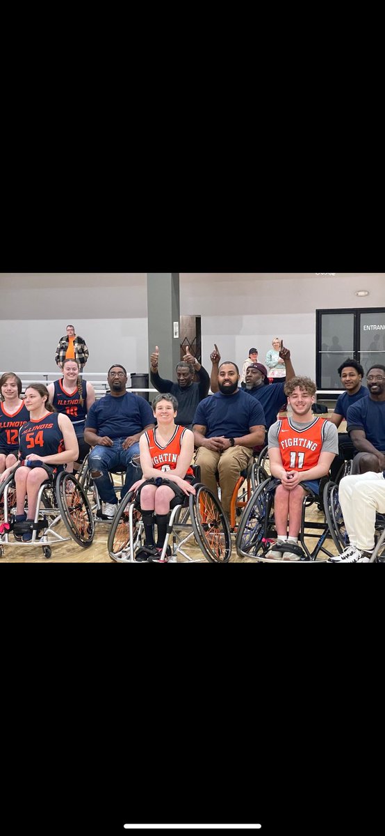 1Purpose1Goal's tweet image. Had a chance to compete against the @UniversityofIl wheelchair basketball team a few weeks ago!