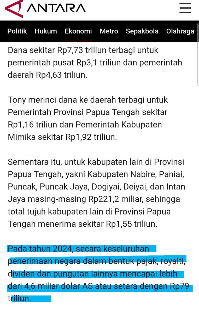 Otak buzzer beras ga bakal nyampe istilah deviden "laba bersih perusahaan". 🤌🏽🤌🏽

Angka 7,73T itu cuma deviden "laba bersih perusahaan".

Sepanjang 2024 FMI sudah setor 79T.
