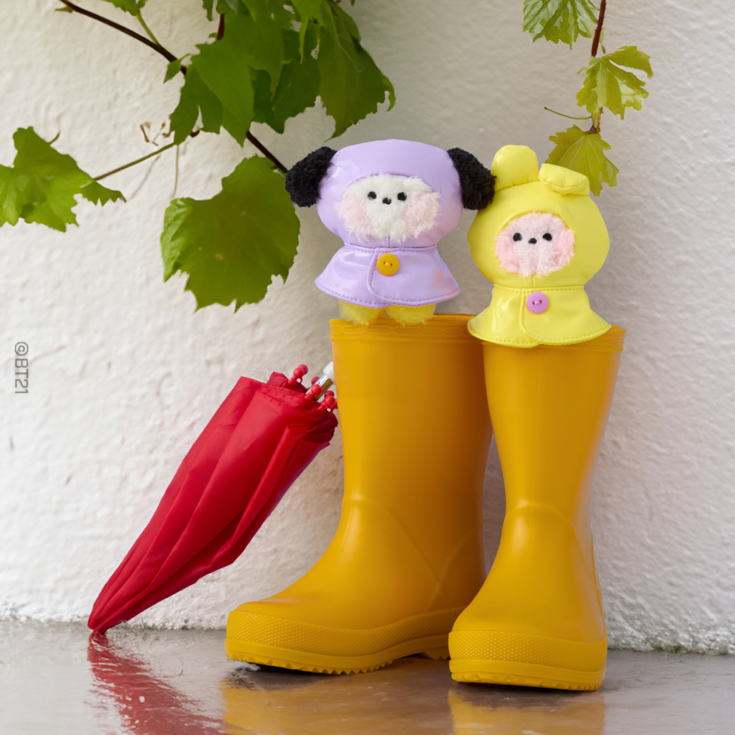 ☔BT21 minini RAINY DAY☔ ぬいぐるみキーリング＆クローゼットが新