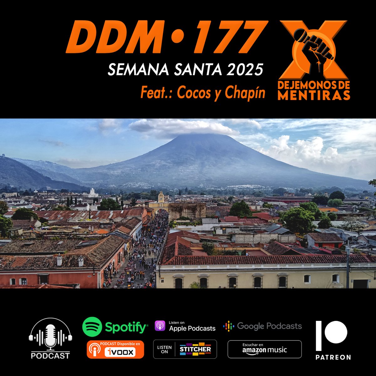 DDMpodcast's tweet photo. DDM 177 - Semana Santa 2025
Aquí narramos las aventuras que pasamos durante Semana Santa en Antigua Guatemala. Convencer a Cocos que fuéramos en moto, pésame a Mr. Gaver, procesiones, caos vehicular, comidas, encuentros casuales, conocimos a una boricua.
https://t.co/WMJJoUP9lR https://t.co/ZdoK2u8uV1