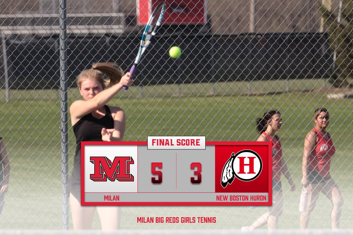 Milan Girls bring all their focus to take down Huron 5-3! Great work girls. Keep working!