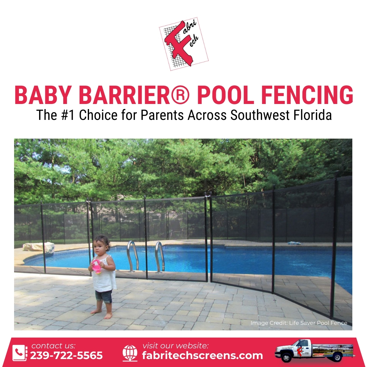 TechFabri's tweet photo. Whether you're a new parent or just want extra peace of mind, a Baby Barrier® by Fabri-Tech is a smart, stylish, and secure solution for your backyard.

☎️ 239-722-5565
🌐 https://t.co/h9KauNxd6L

#FabriTechFence #BabyBarrier #ChildSafety #PeaceOfMind #PetSafety #PoolProtection https://t.co/JovJFhNtcA