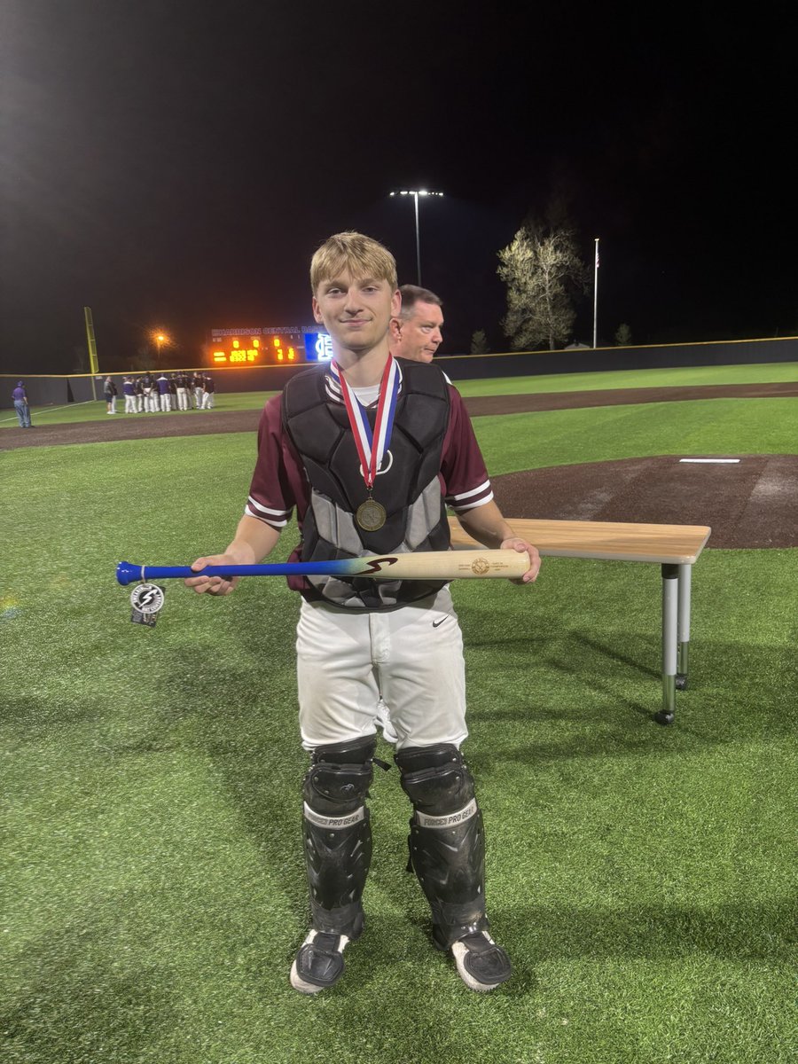Rob Metzger (@rmetzgerwtov9) on Twitter photo Wheeling Central repeats as OVAC champions, an 8-4 winner vs Martins Ferry in the 3A final.
Catcher <a href="/koy_lipinski/">KoyLipinski</a> named MVP:
3-3 with 2 doubles, 2 RBI and 3 runs.
Brayden Cover went 5 IP and earned the pitching victory. Older brother Seth picked up the 2 inning save. Wheeling Central repeats as OVAC champions, an 8-4 winner vs Martins Ferry in the 3A final.
Catcher <a href="/koy_lipinski/">KoyLipinski</a> named MVP:
3-3 with 2 doubles, 2 RBI and 3 runs.
Brayden Cover went 5 IP and earned the pitching victory. Older brother Seth picked up the 2 inning save.
