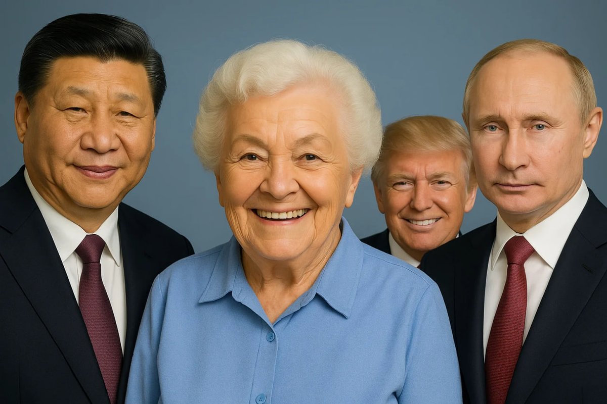 Grandma is working for world peace.

Grandma is saving the trenches 

$Wilma