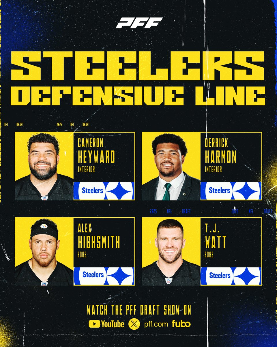 PFF's tweet photo. THE STEELERS' NEW-LOOK DEFENSIVE FRONT ♦️ https://t.co/FdfWyQRzRA