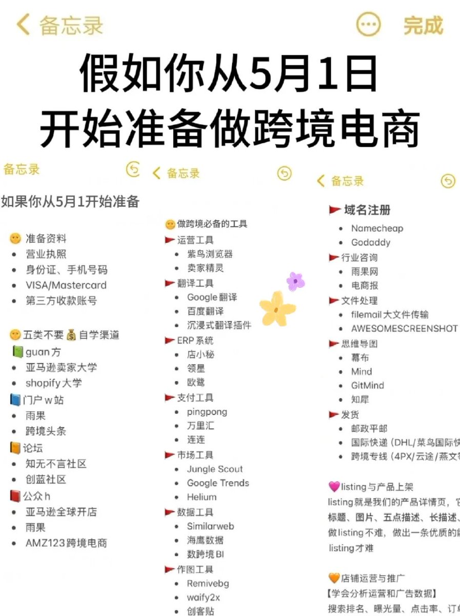0xluffy_eth's tweet photo. 假如你从5月1日开始准备做跨境电商...

抽空整理了一些做跨境电商要用到的工具 https://t.co/NbJh7zaccO