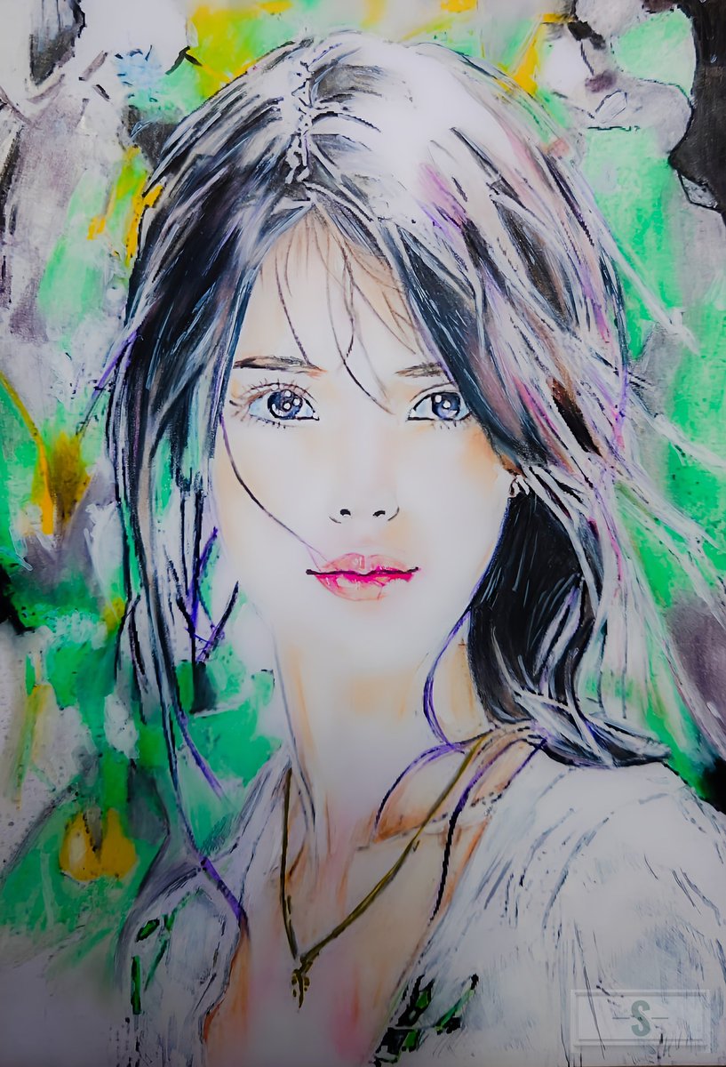 #油性色鉛筆  #お気に入り 
綺麗に完成👏👏✨✨✨
水彩風に…💫🎵
 #フォローしたくれたら嬉しいです