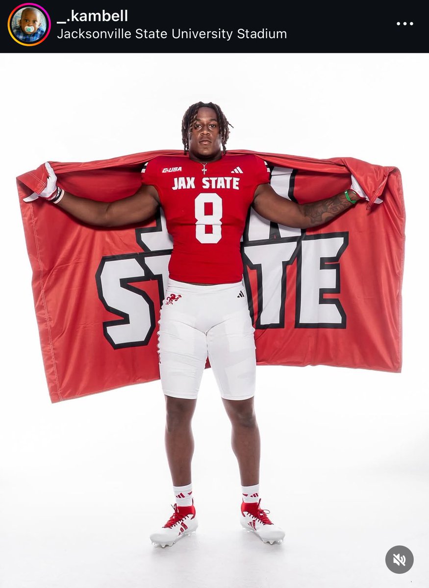 From his Instagram, former FAU TE Kam Bell (<a href="/KamBell_08/">Kam Bell</a>) has committed to <a href="/JaxStateFB/">Jax State Football</a> . A very good get for the Gamecocks and a nice landing spot for the TE.