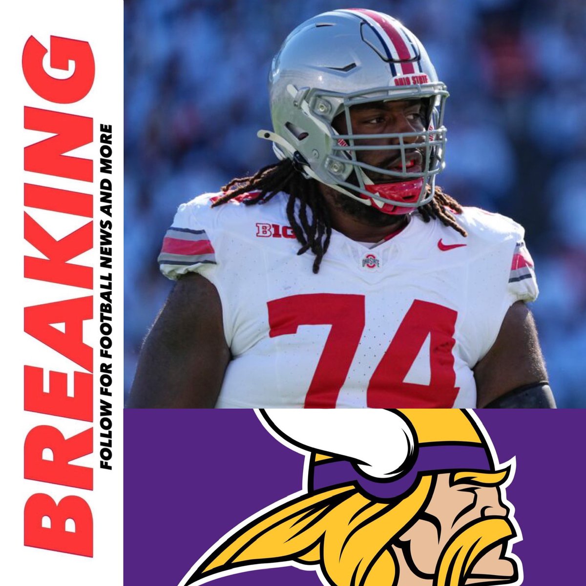 The Vikings are drafting OL Donovan Jackson with pick 24