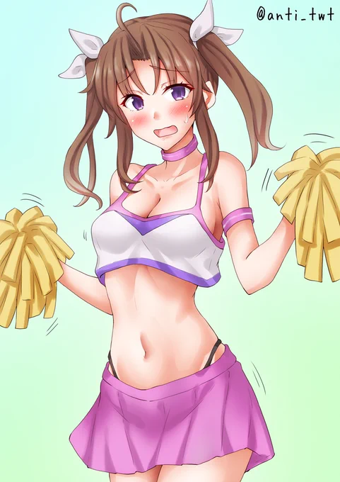 応援してくれる陽炎おねえちゃん#艦これ版深夜の真剣お絵描き60分一本勝負 #艦これ版真剣お絵描き60分一本勝負_20250424 