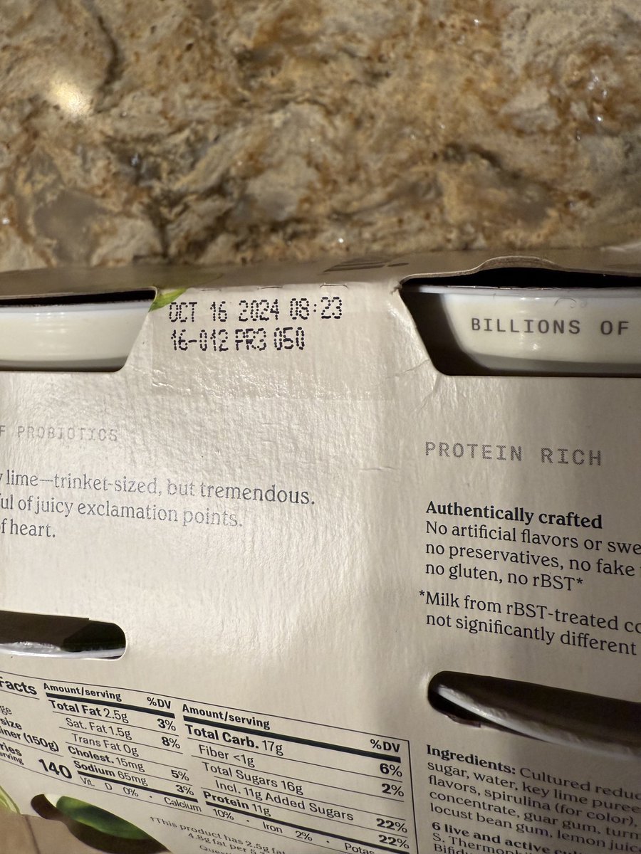 Do you think yogurts dated October of 24 are too old?..ja