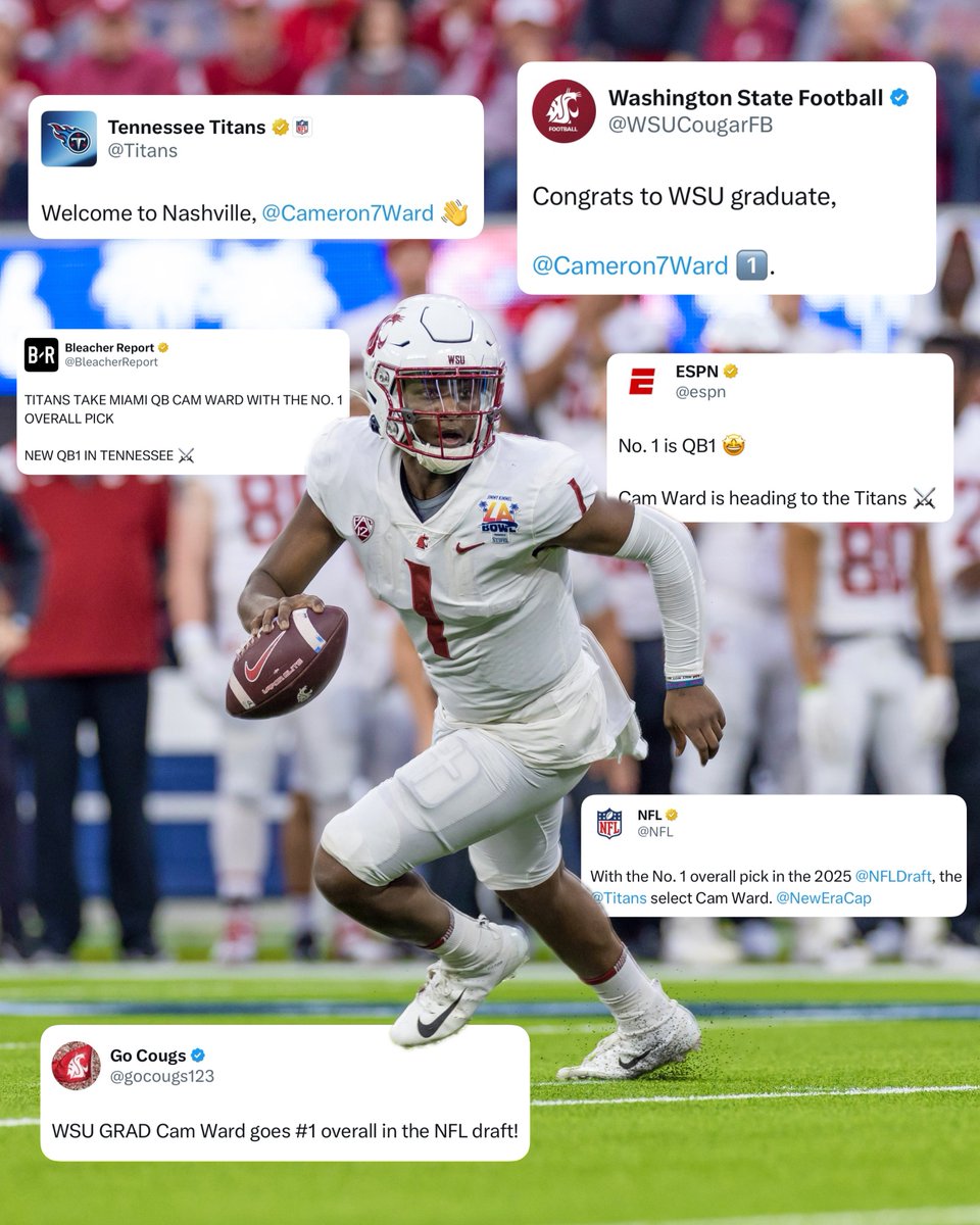 LABowlGame's tweet image. 1️⃣ for a reason.
Congratulations to #LABowl alum @Cameron7Ward on being selected No. 1 overall by the Tennessee Titans!
#NFLDraft