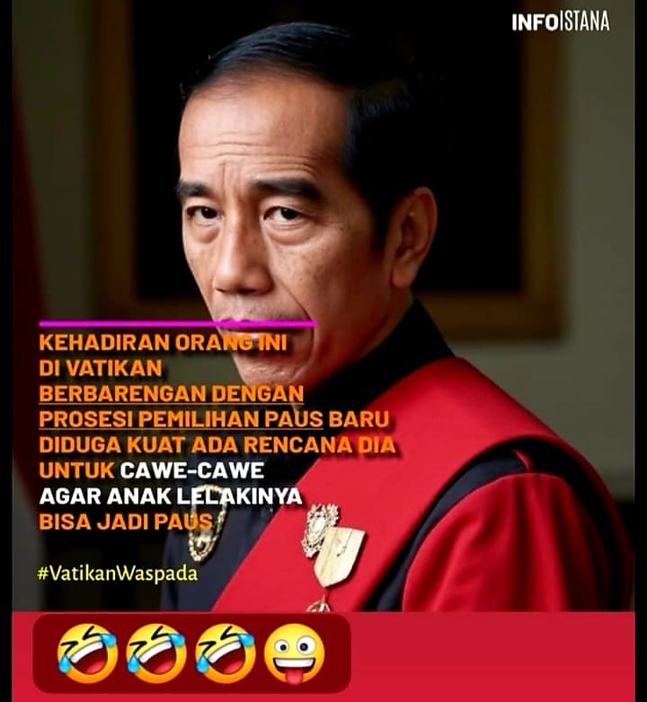 Pemilihan presiden ikut cawe-cawe.
Pemilihan kepala daerah ikut cawe-cawe.
Pemilihan ketua NU ikut cawe-cawe.

Akhirnya netizen pun sampai berpikir seperti ini, jahat kalian bercandanya kelewatan.👇😂🤪