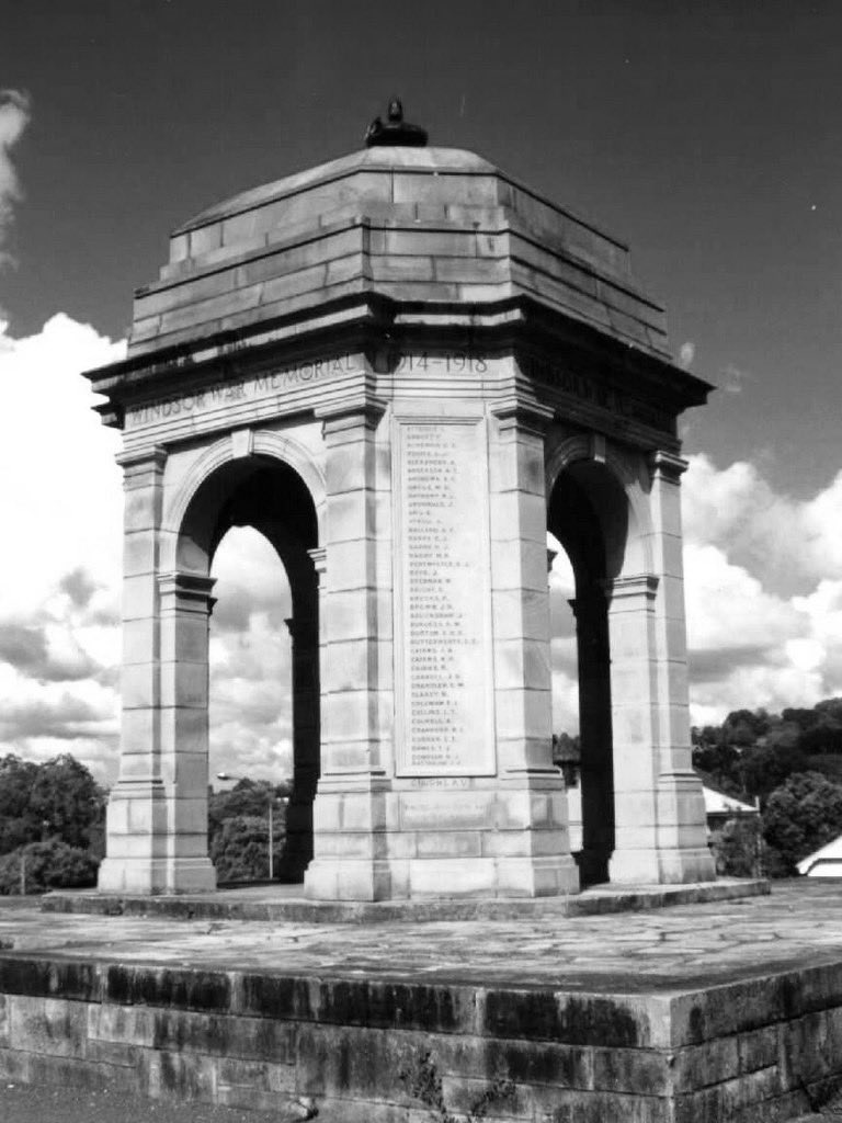 The Windsor, Australia Great War Memorial, commemorating local men who fell in the war, is unveiled on ANZAC Day 1925 - and the tenth anniversary of the disastrous Gallipoli Landings, which began on 25 April 1915.
