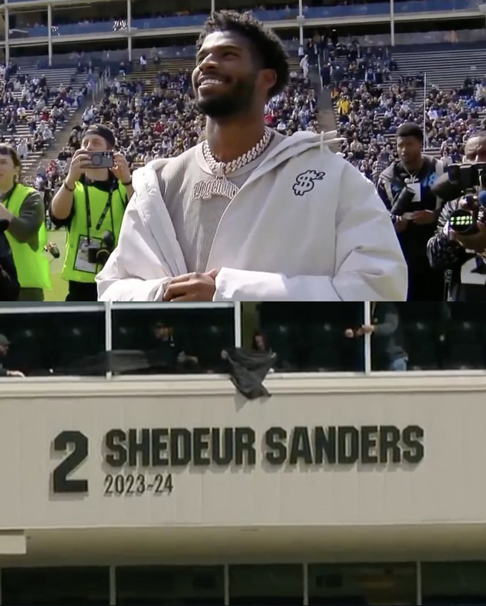 Colorado paid a nice tribute to Shedeur Sanders by retiring his NFL Draft Round on their stadium. Very touching!