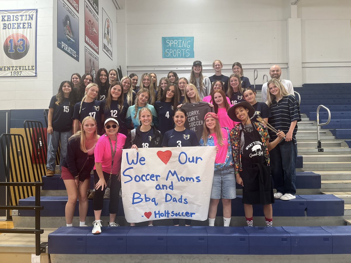 Holt Girls Soccer at the Spring Assembly today! 

To all of our Soccer Moms, BBQ Dads, and supporters — this one’s for YOU, and for our amazing Booster Club!

Thank you for everything you do for our programs! 

#WeAreHolt⚽️