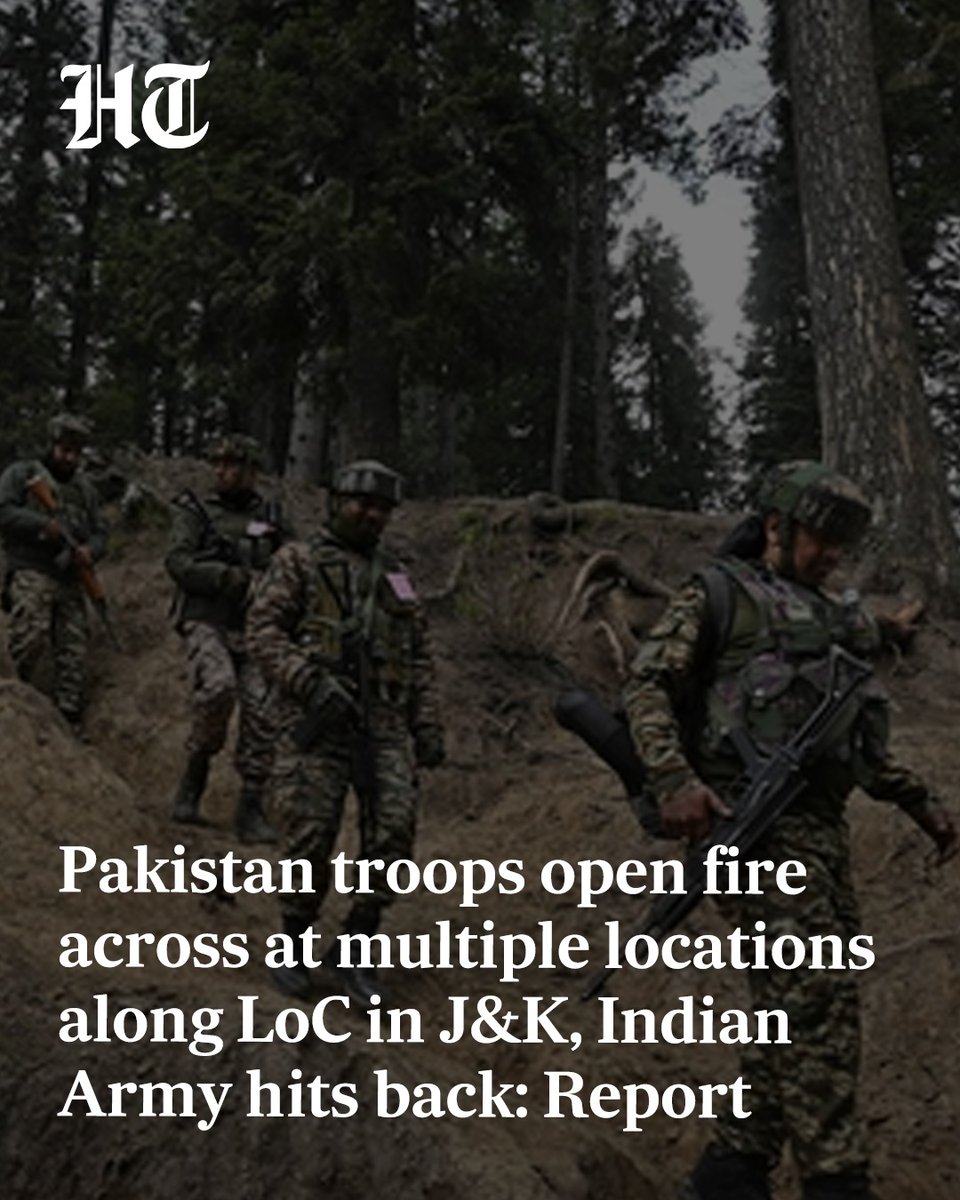 htTweets's tweet image. 🚨Pakistan Army troops opened fire at multiple locations along the Line of Control (LoC) in Jammu and Kashmir in an apparent attempt to breach the ceasefire agreement, leading to the Indian Army hitting back effectively, news agency PTI reported, citing sources.   

More details…