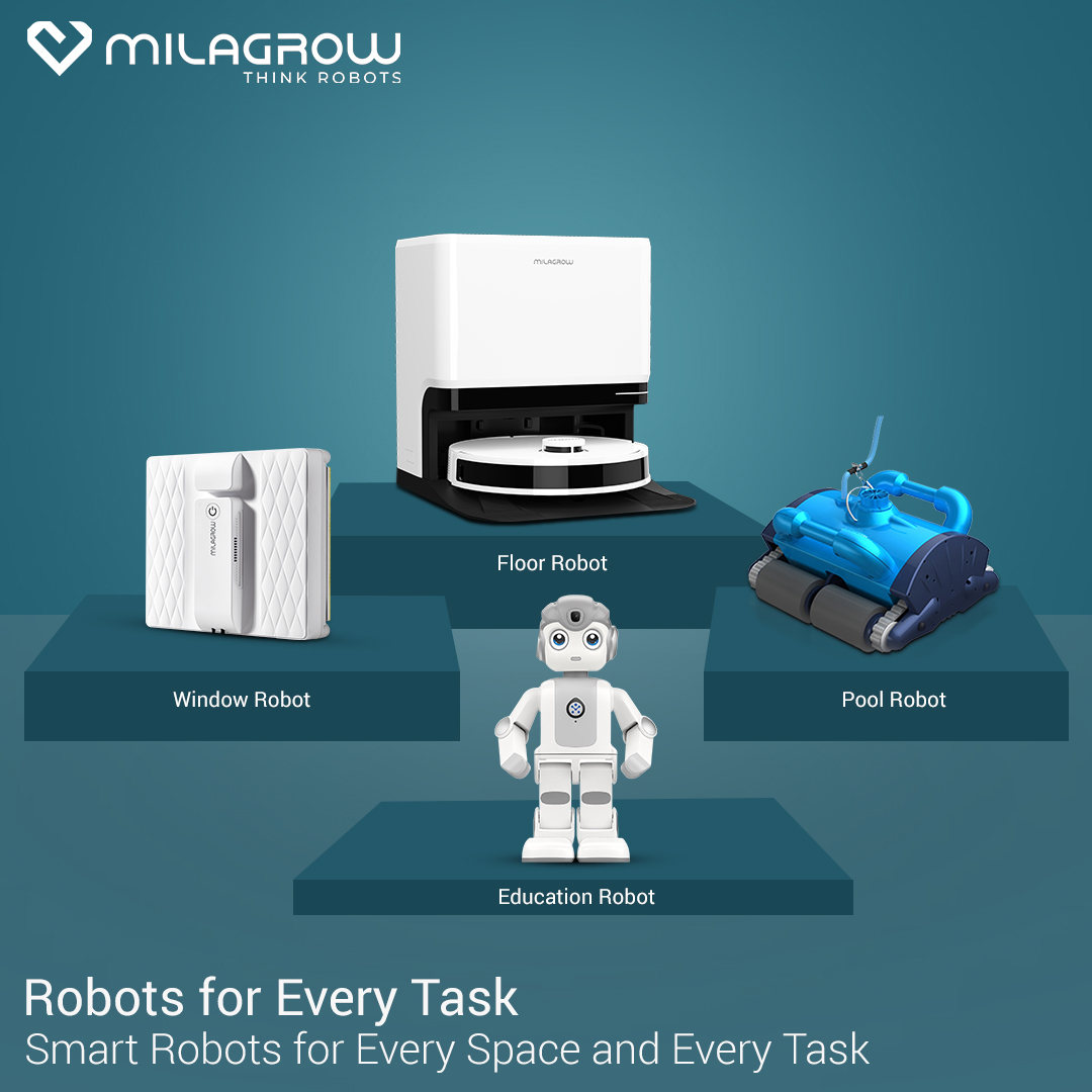 MilagrowRobots's tweet image. Whether it’s keeping your home spotless with floor robots, managing your pool, or even tackling educational tasks with education robots, our robots are designed for every purpose.
Shop Now: zurl.co/PUfRT

#Milagrow #FloorRobots #PoolRobot #EducationRobot #WindowRobot