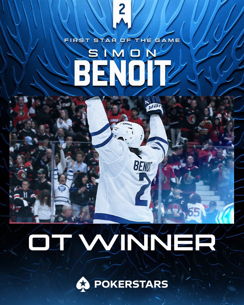 Another obvious one ⭐️ 

<a href="/PokerStars/">PokerStars</a> | #LeafsForever