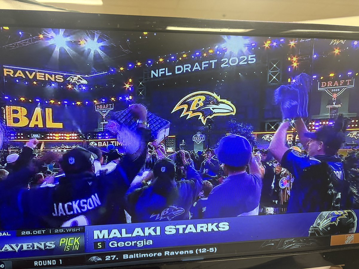 The pick is in!  Is the pick good?  <a href="/Ravens/">Baltimore Ravens</a> select #malakistarks.