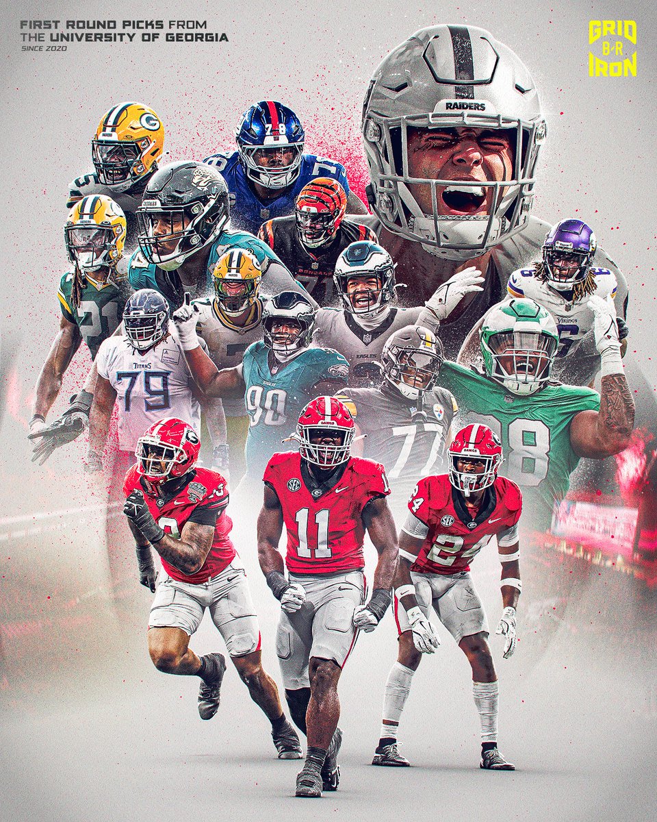 Every Georgia 1st-round pick since 2020

• Jalon Walker
• Mykel Williams
• Malaki Starks
• Brock Bowers
• Amarius Mims
• Jalen Carter
• Broderick Jones
• Nolan Smith
• Travon Walker
• Jordan Davis
• Quay Walker
• Devontae Wyatt
• Lewis Cine
• Eric Stokes
• Andrew