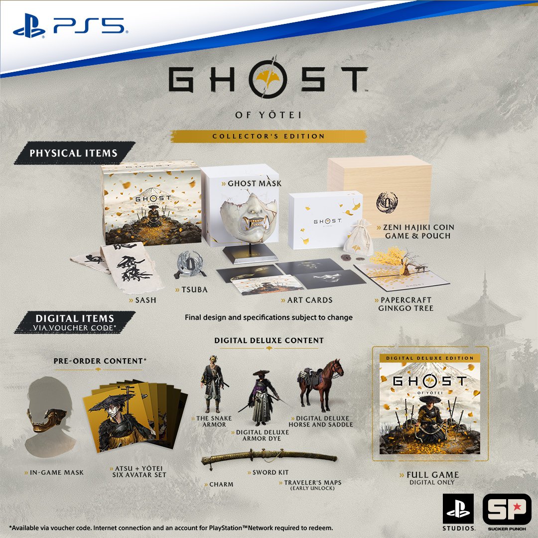 Ghost of Yotei dipastikan akan rilis 2 Oktober 2025 untuk PS5

🗡️Standard Edition = Rp 1.029.000
👺Deluxe Edition = Rp 1.169.000
👻Collector's Edition = TBA

Pre-order dimulai 2 Mei 2025

#GhostOfYotei 
<a href="/PlayStationAsia/">PlayStation Asia</a> <a href="/SuckerPunchProd/">Sucker Punch Productions</a>