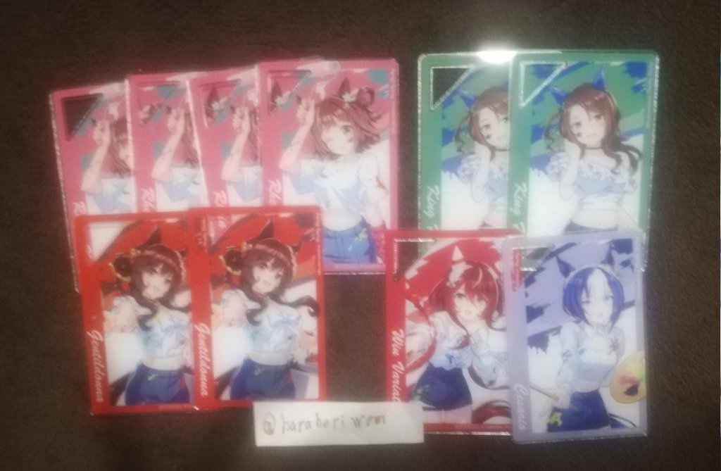 haraheriwom's tweet image. 【交換　譲渡】ウマ娘　ナムコ　namco　アクリルプレート

譲　ラインクラフト、ジェンティルドンナ、ウインバリアシオン、キングヘイロー、シーザリオ

求　ドリームジャーニー、定価+送料

譲渡に関しましてはどの娘も可能です🙆‍♀️
検索からもお待ちしてます