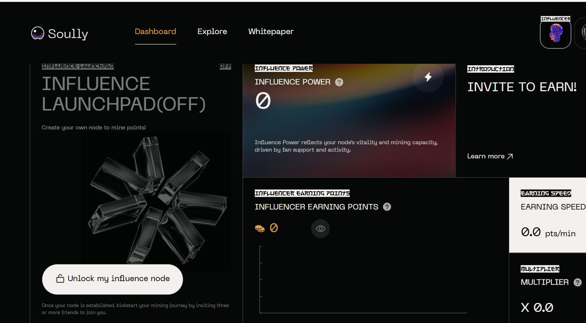 ⚡️⚡️⚡️ This is where you can instantly unlock your influence nodes 
soully.one/dashboard 

Start deploying your nodes today and gain absolute control with a decentralized hierarchical protocol. #Solana #memecoin #kol