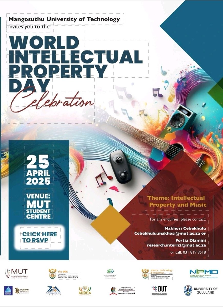 We are proud to be part of #WIP day 2025. Our CEO, Lerato Moloi, will be a guest speaker, delivering insights on "Practical strategies for turning creative works into viable business opportunities hosted by Mangosuthu University of Technology. 
#LawyersfortheArtsSA
#WIP2025