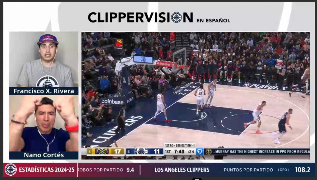 Francisco X. Rivera (@fx_rivera) on Twitter photo Making history calling the 1st playoff game at <a href="/IntuitDome/">Intuit Dome</a> on <a href="/Clipper_Vision/">ClipperVision</a>.
An electric first half where the <a href="/LAClippers/">LA Clippers</a> played their best basketball of the season.
#ClipperNation Making history calling the 1st playoff game at <a href="/IntuitDome/">Intuit Dome</a> on <a href="/Clipper_Vision/">ClipperVision</a>.
An electric first half where the <a href="/LAClippers/">LA Clippers</a> played their best basketball of the season.
#ClipperNation