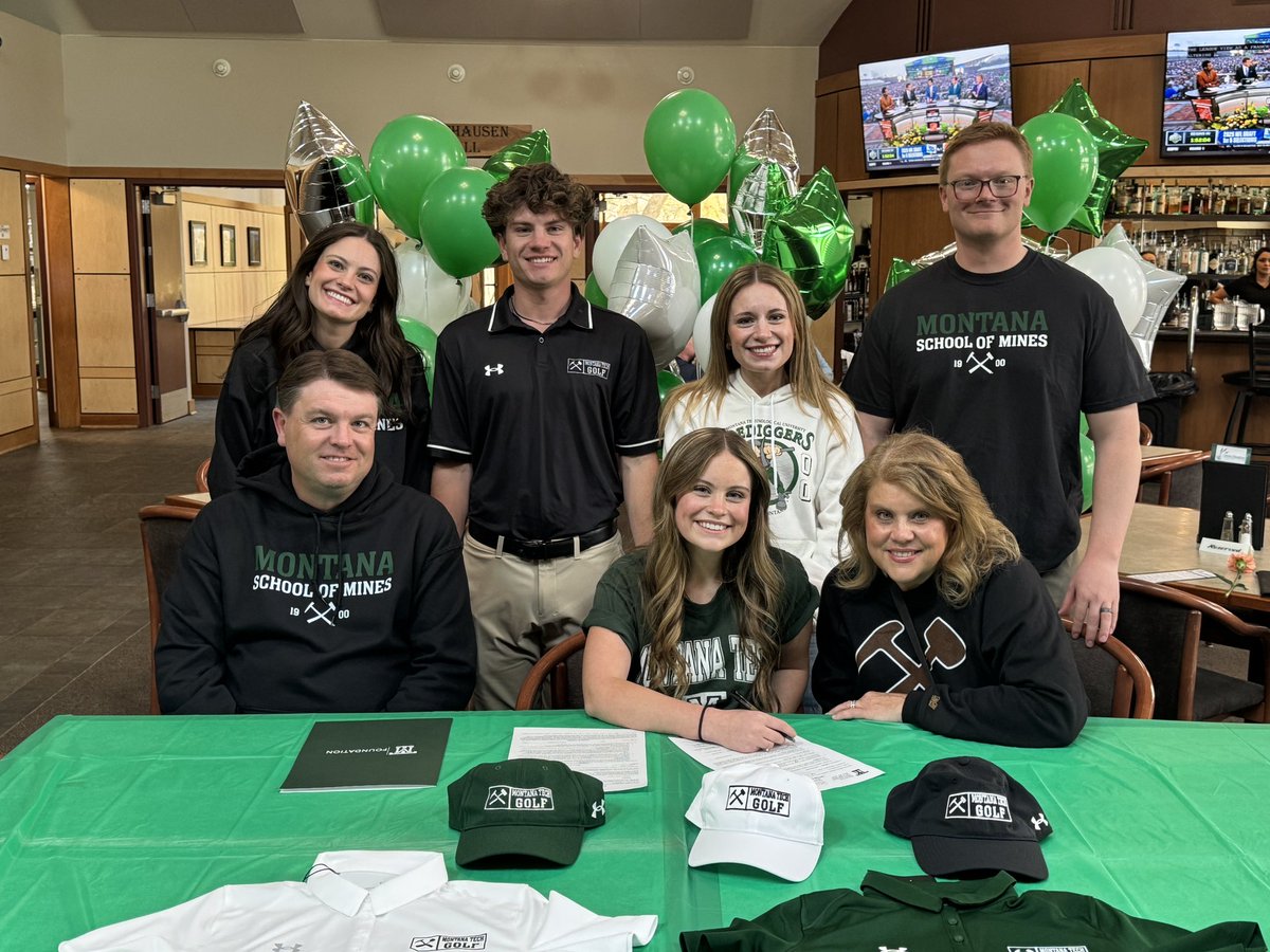 MontanaTechGolf's tweet photo. ⚒️Officially A Digger! ⚒️
Welcome Olivia McGreevey to the #TechGolf Family!
A standout for Capital High in Helena, Olivia brings an impressive resume that includes All-State honors and representing Montana in the Montana/Alberta Junior Ryder Cup.
#RollDiggs #TechGolf https://t.co/KamJaAtuPo
