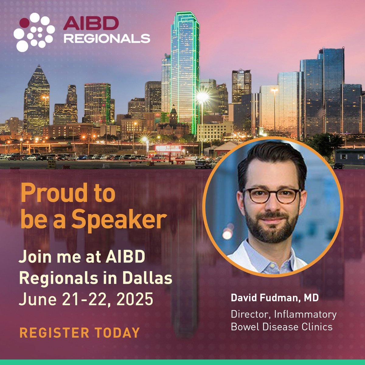 David Fudman, MD (@fudmanmd) on Twitter photo 👋Join us at Advances in IBD Regionals in Dallas
Essential updates, new therapies, and case discussions with (much more) expert faculty!
Register: aibdregionals.com/rates
<a href="/IBDConference/">@IBDConference</a> <a href="/ibdtweets/">Tauseef Ali MD, FACG AGAF FACP</a> <a href="/tinahamd/">Christina Ha MD</a> <a href="/Marylandibddoc/">Raymond Cross</a> <a href="/MaiaKayalMD/">Maia Kayal MD</a> <a href="/IBD_Houston/">Bincy Abraham, MD, MS</a>
#AIBDREGIONALS 👋Join us at Advances in IBD Regionals in Dallas
Essential updates, new therapies, and case discussions with (much more) expert faculty!
Register: aibdregionals.com/rates
<a href="/IBDConference/">@IBDConference</a> <a href="/ibdtweets/">Tauseef Ali MD, FACG AGAF FACP</a> <a href="/tinahamd/">Christina Ha MD</a> <a href="/Marylandibddoc/">Raymond Cross</a> <a href="/MaiaKayalMD/">Maia Kayal MD</a> <a href="/IBD_Houston/">Bincy Abraham, MD, MS</a>
#AIBDREGIONALS