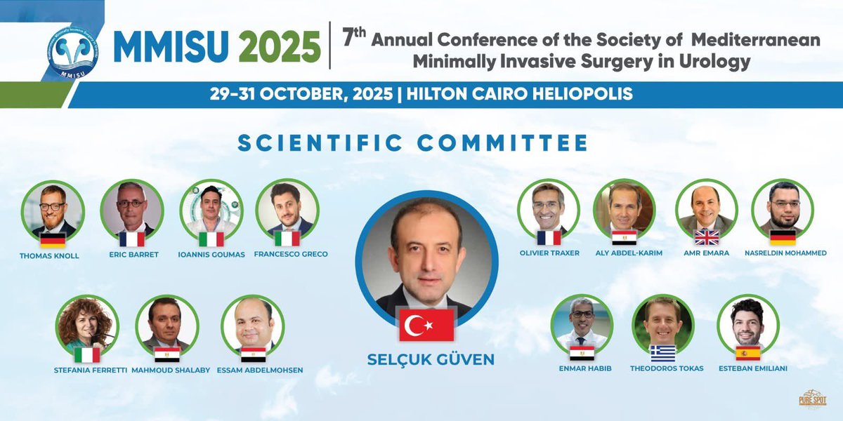 🧠✨ Meet the minds behind MMISU 2025!
Top experts from 8 countries shaping the future of urology.
🗓 Join us Oct 29–31, 2025 at Hilton Cairo Heliopolis for an unmatched scientific journey.
🔗 mmisu.org
For inquiries and registration, Contact our conference manager,