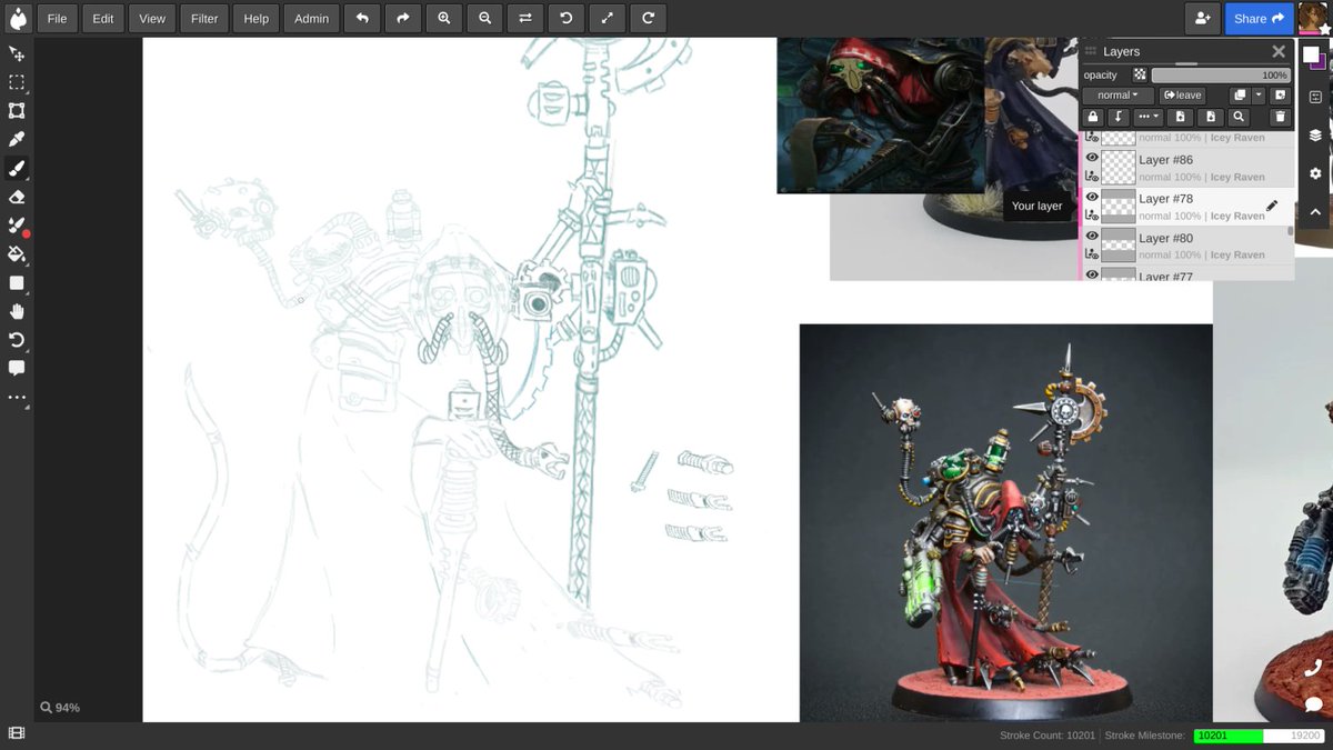 AmreeKelly's tweet photo. Alright people-
I wanted to share the most recent comm I've worked on since it's been a long while-
Friend is teaching me about warhammer and I've recently started doing comms for his characters
#warhammer40k #art #WarhammerArt #warhammer40000 https://t.co/iSYYKqdAYd