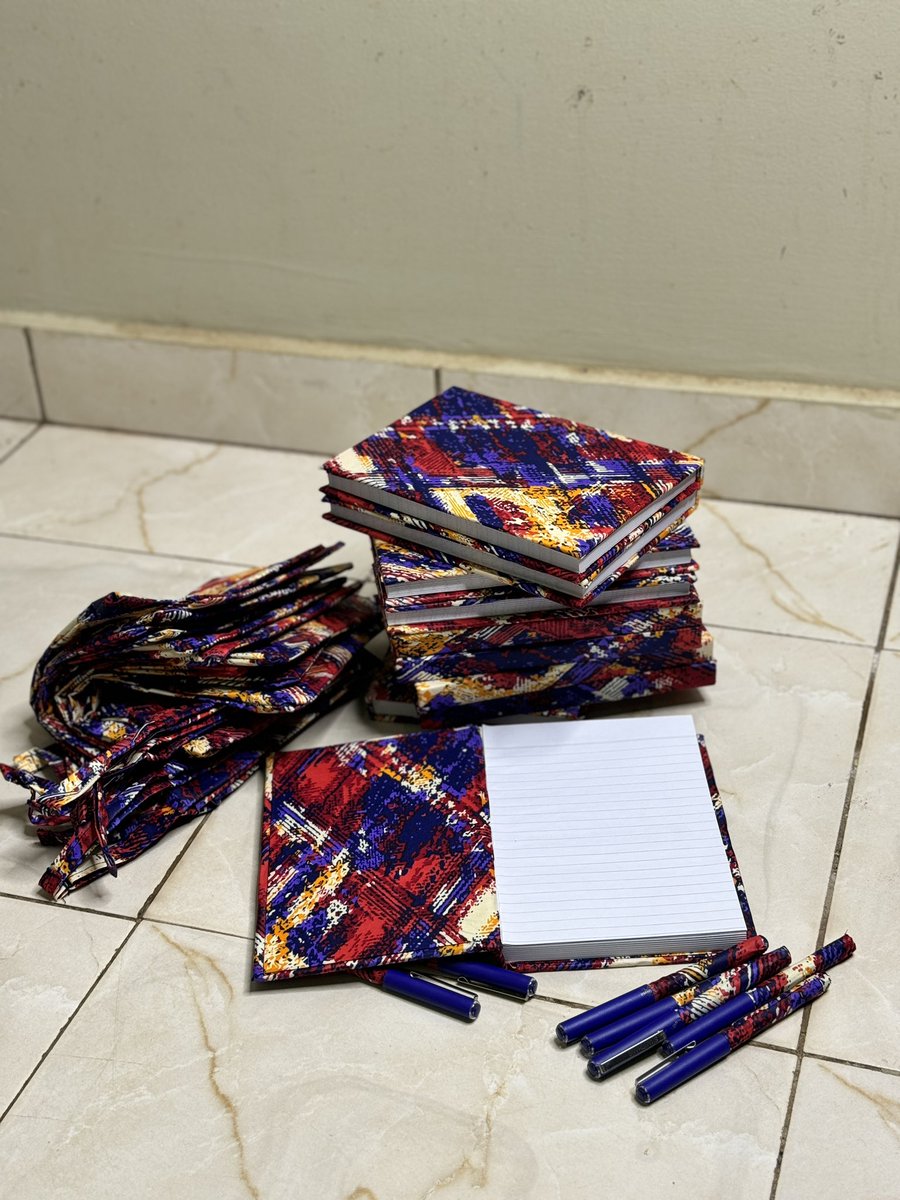 Do you have a conference, party or any other form of gathering? Our girls can perfectly design gifts like these for your guests, staff or…this package had a custom made notebook, matching pen and draw string bag made for our special client. #ecocreations
