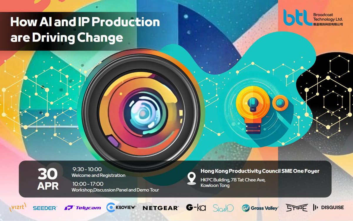 🔥 How AI and IP Production are driving change? 🚀 Join Broadcast Technology Limited, explore how Artificial Intelligence (AI) and Internet Protocol (IP) production are transforming industries.
📅 Date : 30 April
🕙 Time : 10am-5pm
Register now : shorturl.at/OuRwC
#Kiloview