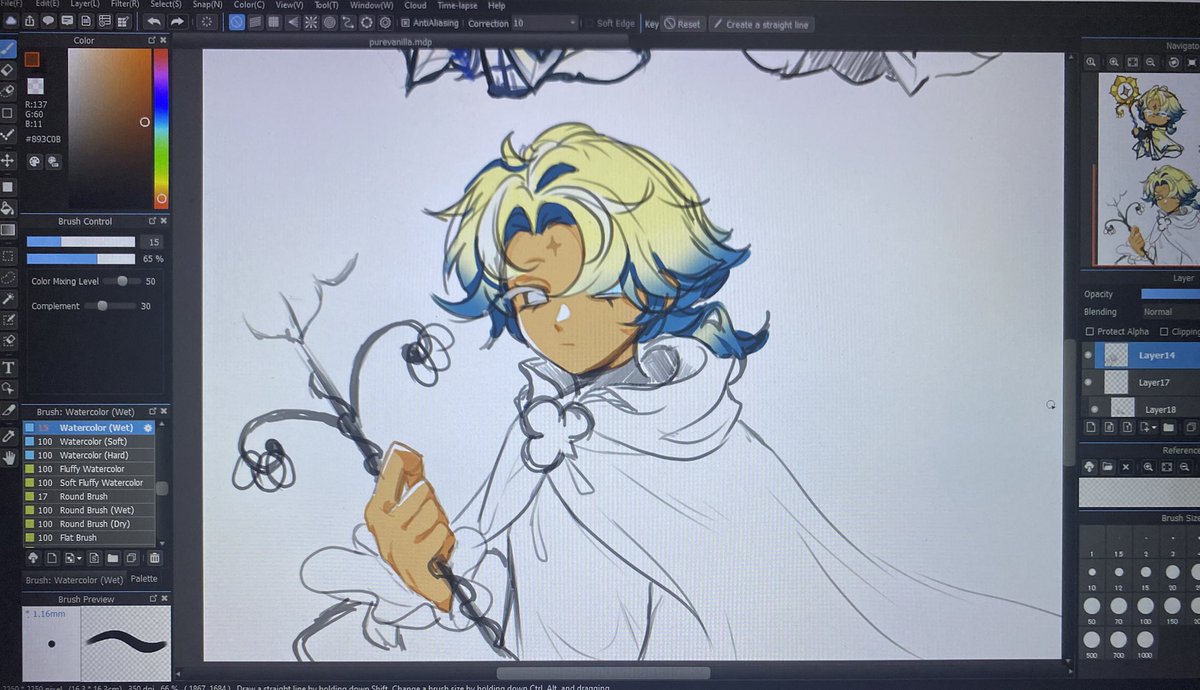 Cya0609's tweet photo. [Wip] Truthless Recluse in my AU with @_an4stasia__ 
#cookierunkingdomfanart #cookierunkingdom https://t.co/7TKEAFXs2P