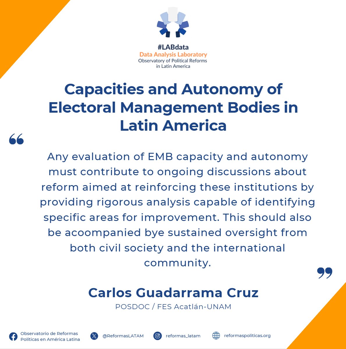 Observatorio de Reformas Políticas América Latina tweet media