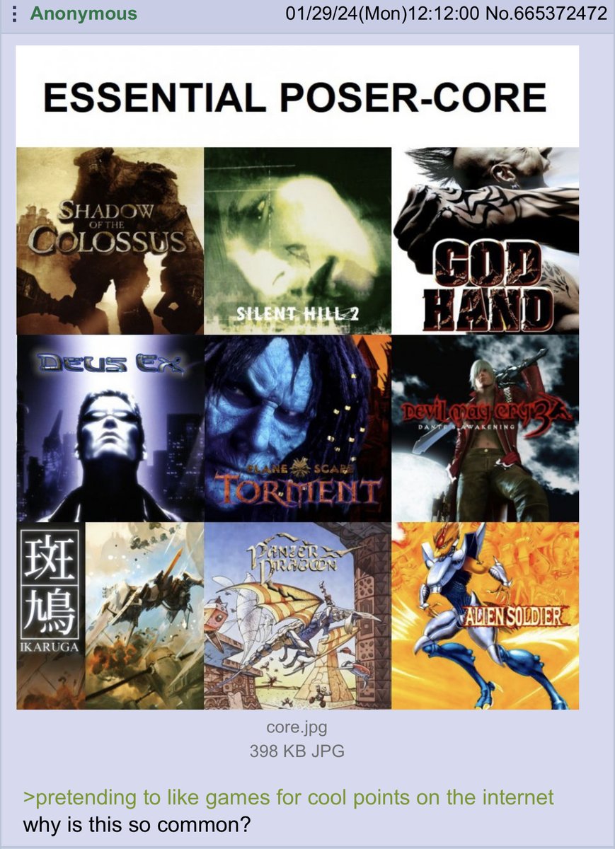 DAKKADAKKA1's tweet photo. Favorite Poser Core game? https://t.co/9obN9mfgD7