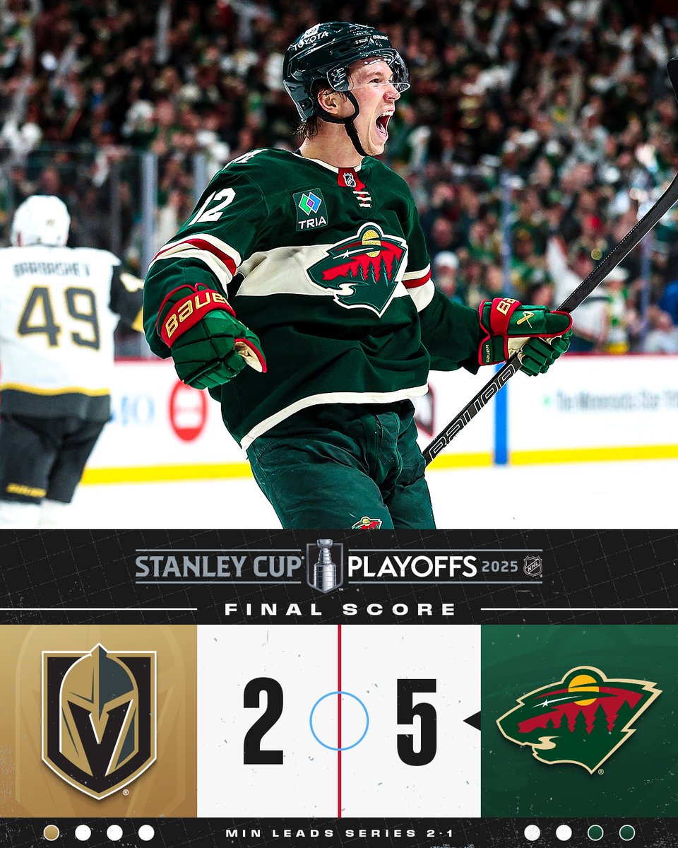 NHL (@nhl) on Twitter photo THE WILD TAKE GAME 3!! 🙌 #StanleyCup
Game 4 between the <a href="/GoldenKnights/">y-Vegas Golden Knights</a> and the <a href="/mnwild/">Minnesota Wild</a> is on Saturday, April 26 at 4p ET on <a href="/NHL_On_TNT/">NHLonTNT</a> (TBS), <a href="/SportsonMax/">Sports on Max</a>, <a href="/Sportsnet/">Sportsnet</a> and <a href="/TVASports/">TVA Sports</a>! THE WILD TAKE GAME 3!! 🙌 #StanleyCup
Game 4 between the <a href="/GoldenKnights/">y-Vegas Golden Knights</a> and the <a href="/mnwild/">Minnesota Wild</a> is on Saturday, April 26 at 4p ET on <a href="/NHL_On_TNT/">NHLonTNT</a> (TBS), <a href="/SportsonMax/">Sports on Max</a>, <a href="/Sportsnet/">Sportsnet</a> and <a href="/TVASports/">TVA Sports</a>!
