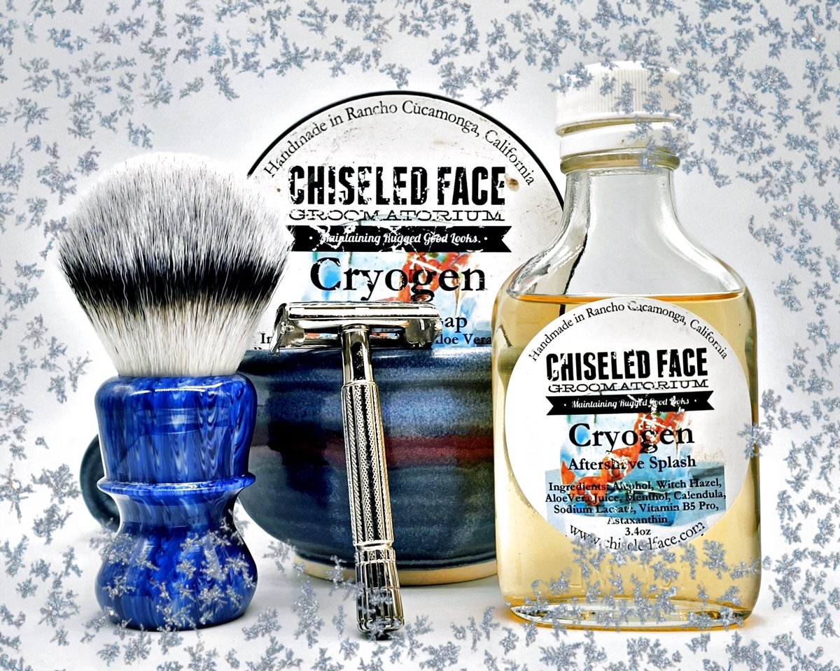 BadgerandBlade's tweet photo. Today's shave gear:

Brush: #Shavemac 82 handle Synthetic 31mm
Bowl: #DougSmith 5"
Shave Soap/Aftershave: #ChiseledFace Cryogen

https://t.co/8FbP80vYXe

#WetShaving #ShavingGear #MenGrooming #ShaveOfTheDay https://t.co/tPGmZsam0t