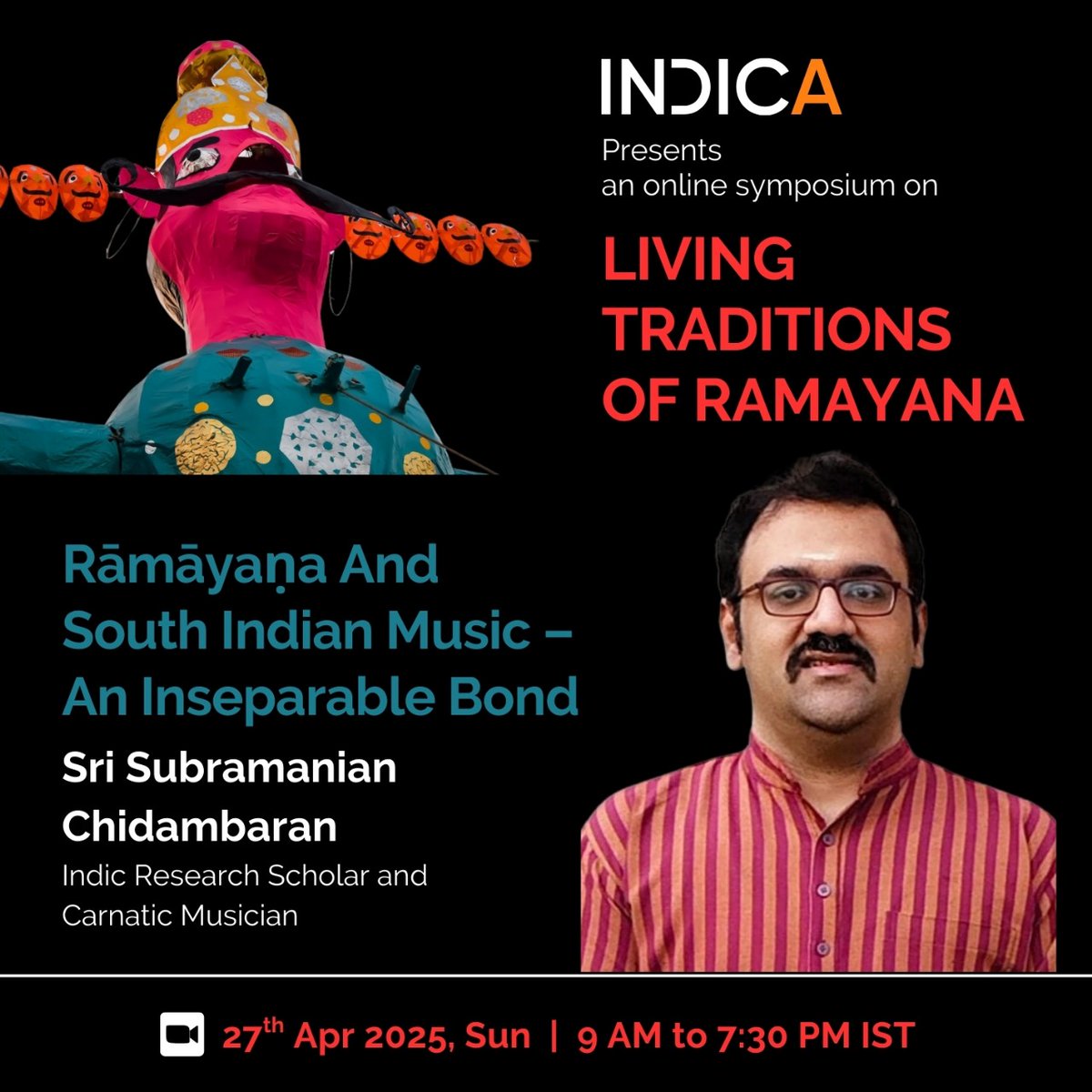 I would be speaking on the intimate bond between Ramayana and South Indian music as part of the INDICA symposium on living traditions of Ramayana. It's an interesting line up of speakers. Register on link below:
indica.events/event/symposiu…
<a href="/IndicaOrg/">INDICA</a> <a href="/dimplekaul_in/">Dimple</a>