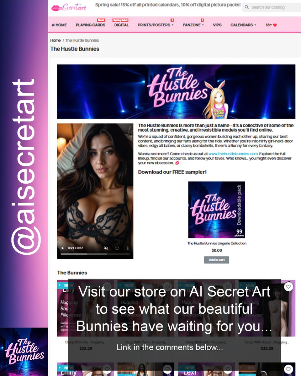 The Hustle Bunnies (@hustle_bunnies) on Twitter photo <a href="/SophiaSummer99/">Sophia Sommerfeld</a> <a href="/lexiglass2424/">Lexi</a> <a href="/Aly_Storm_/">Aly Storm</a> @RavenXIvanova <a href="/stephju98/">Stephany Julliane</a> <a href="/Hollykimxo/">Holly ♡ Idol Fantasy</a> <a href="/Didi__Lua/">Didi Lua</a> <a href="/SadieSecretary/">Sadie Secretary</a> <a href="/valeriakwi/">Valeria Kwiatkowska</a> <a href="/aisecretart/">aisecretart</a> Special shoutout to <a href="/aisecretart/">aisecretart</a> — our #1 choice for bringing all the Bunny Goodies straight to you! From sexy collectibles to exclusive drops, they’ve got it all. Check them out and treat yourself to something wild and wonderful! 💋🐰
aisecret.art/content/the-hu… <a href="/SophiaSummer99/">Sophia Sommerfeld</a> <a href="/lexiglass2424/">Lexi</a> <a href="/Aly_Storm_/">Aly Storm</a> @RavenXIvanova <a href="/stephju98/">Stephany Julliane</a> <a href="/Hollykimxo/">Holly ♡ Idol Fantasy</a> <a href="/Didi__Lua/">Didi Lua</a> <a href="/SadieSecretary/">Sadie Secretary</a> <a href="/valeriakwi/">Valeria Kwiatkowska</a> <a href="/aisecretart/">aisecretart</a> Special shoutout to <a href="/aisecretart/">aisecretart</a> — our #1 choice for bringing all the Bunny Goodies straight to you! From sexy collectibles to exclusive drops, they’ve got it all. Check them out and treat yourself to something wild and wonderful! 💋🐰
aisecret.art/content/the-hu…